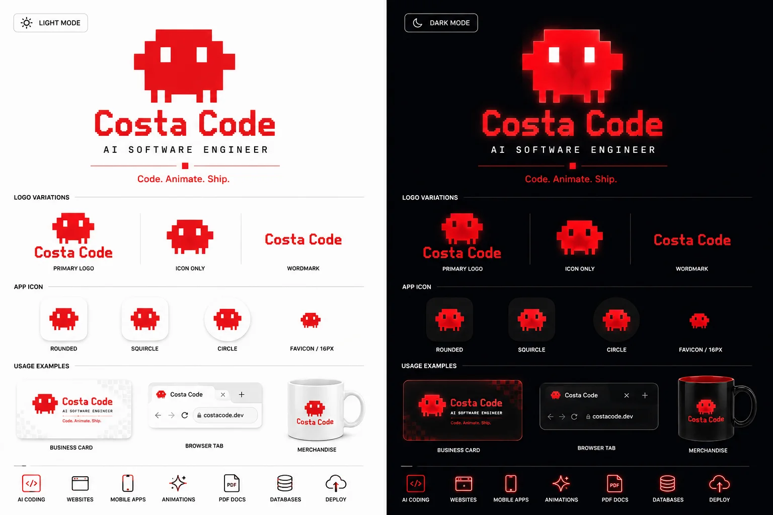 COSTA CODE light and dark mode system