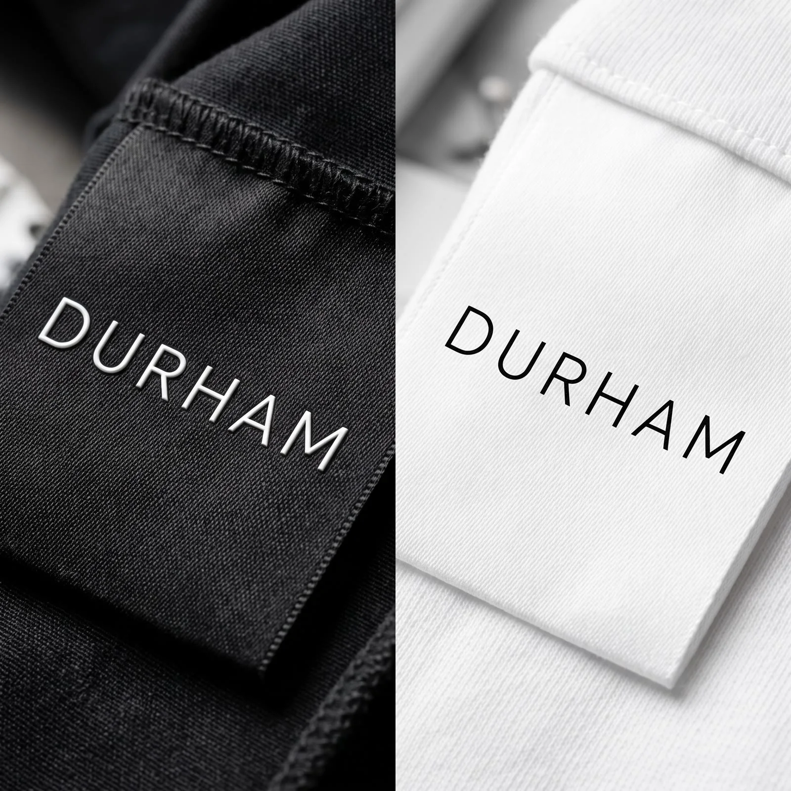 DURHAM fabric label