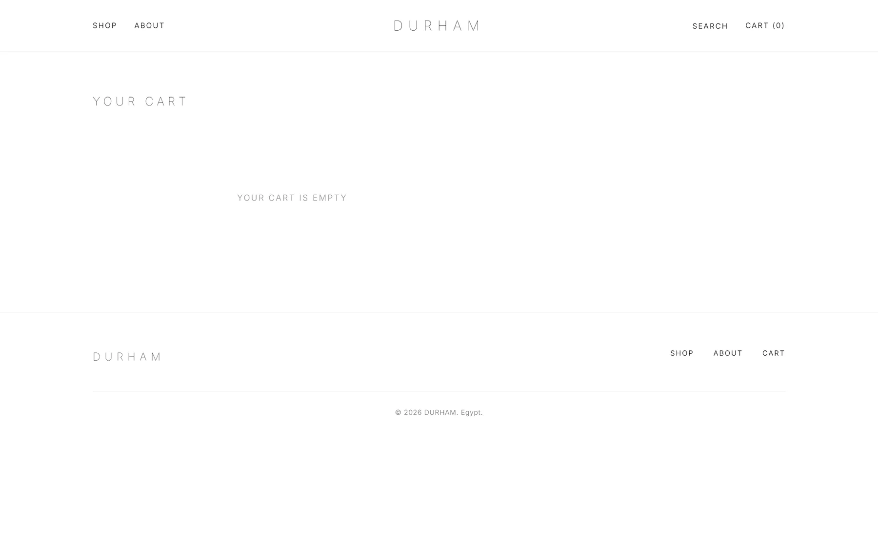 DURHAM cart page