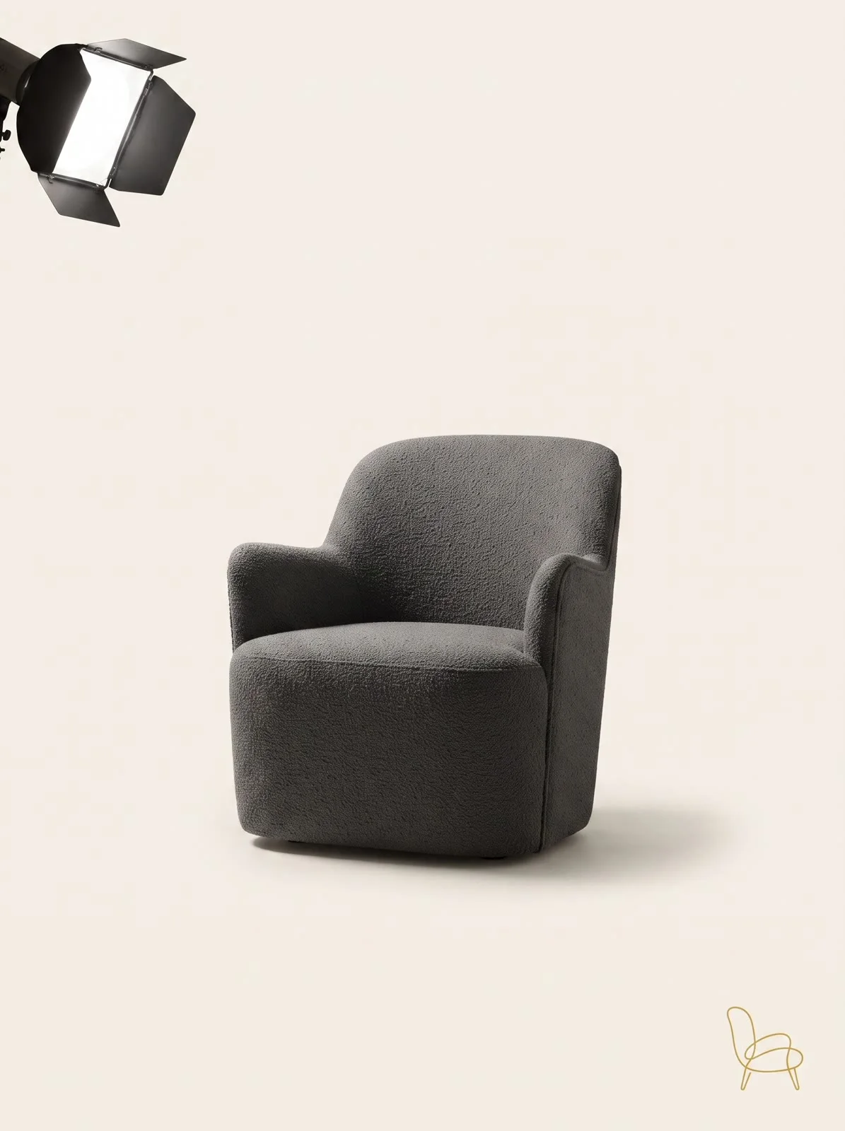 FARIDA Furniture premium armchair studio photography