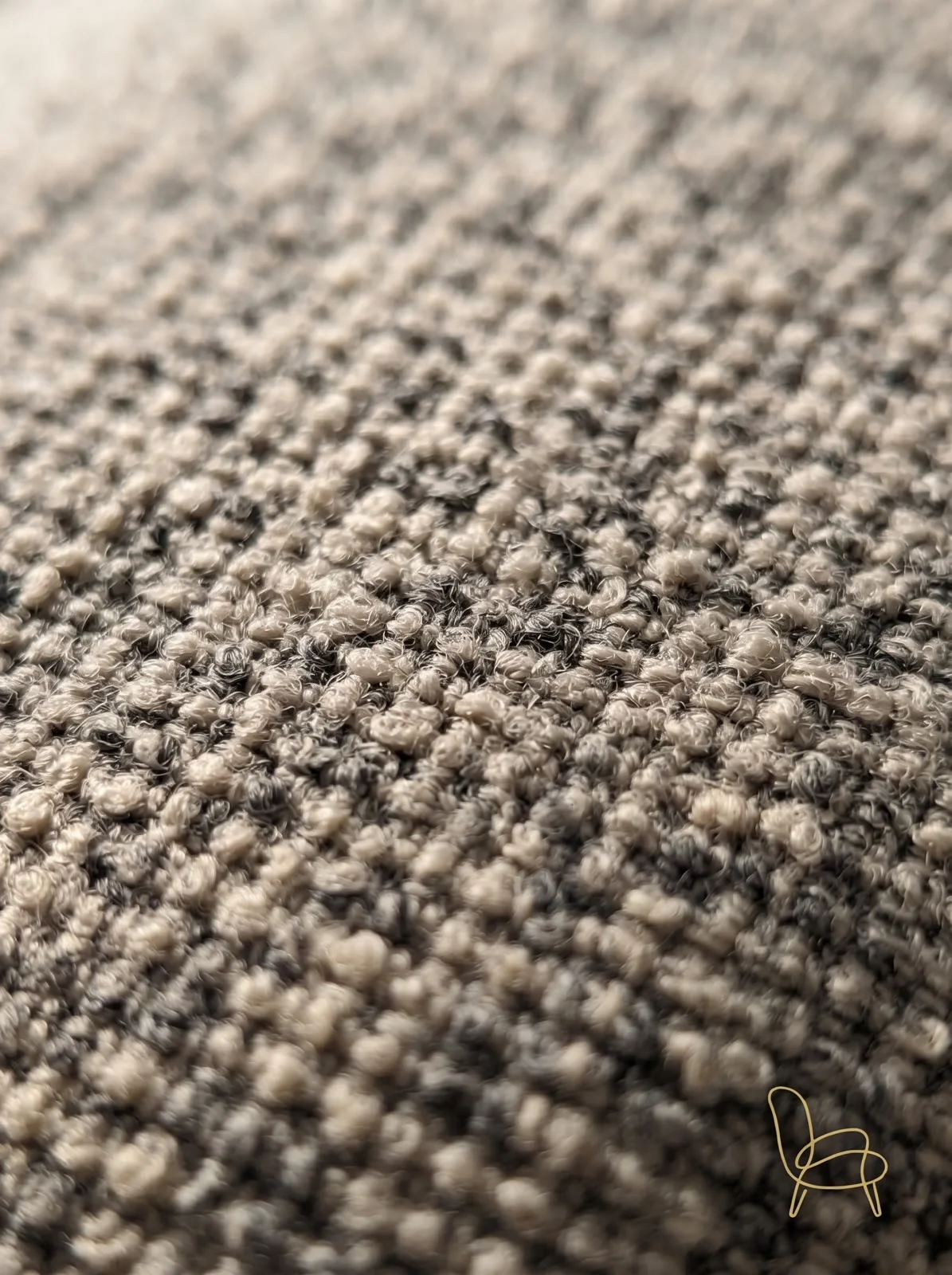 FARIDA Furniture wood grain and fabric texture close-up