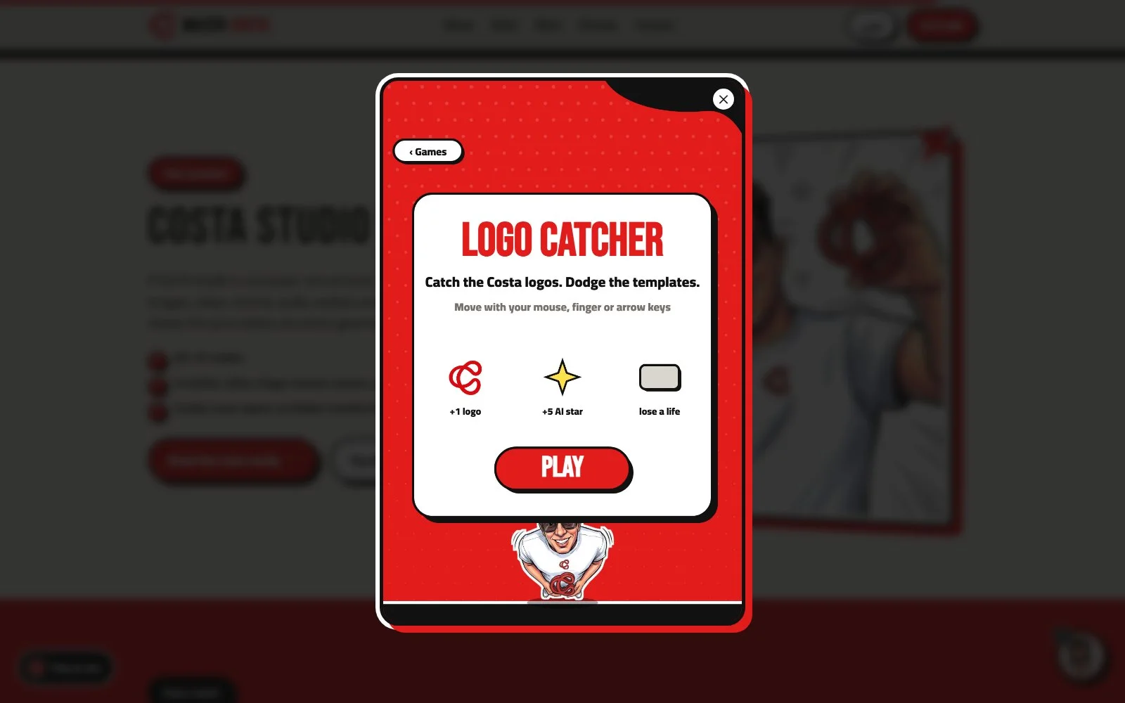 The Logo Catcher game