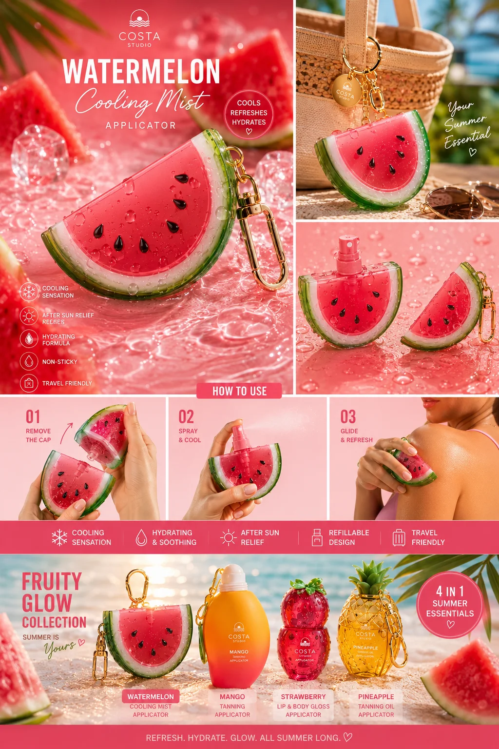 PULP watermelon cooling mist ad campaign