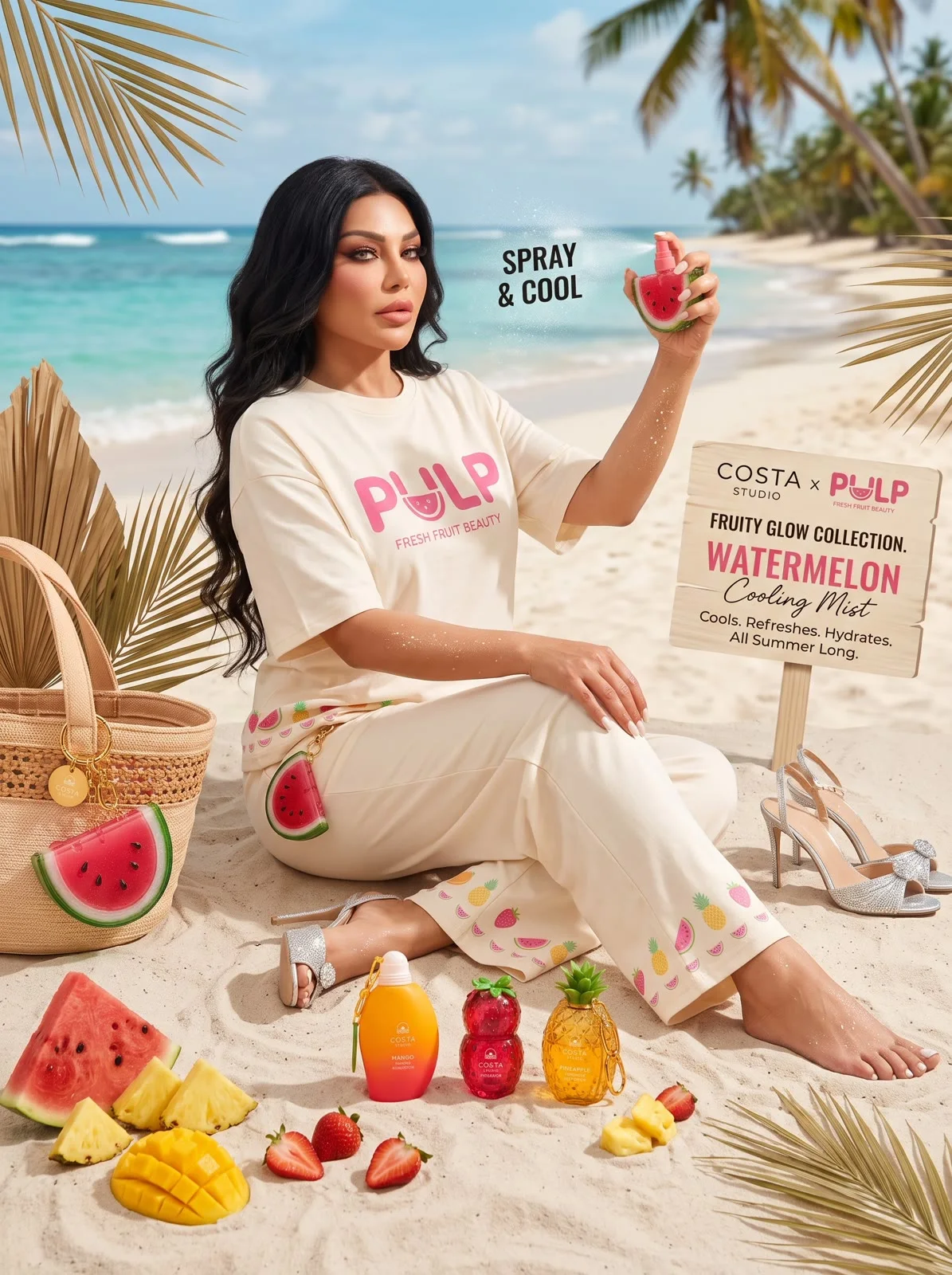 COSTA x PULP beach campaign
