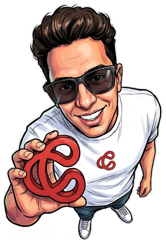 Mazen Costa holding the Costa logo